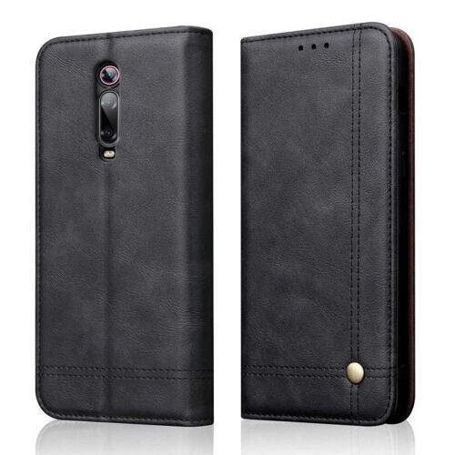 XM Pour Étui Housse Xiaomi Redmi K20/ K20 Pro/ Mi 9T/Mi 9T Pro Coque Luxe Rabat Magnetique avec Support Anti-chocs Protection -noir