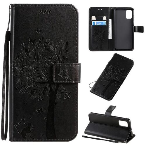 Xm Pour Housse Samsung Galaxy A71 Coque Avec Support Portefeuille Anti-Chocs Protection Étui Samsung Galaxy A71 2019 6.7" -Noir