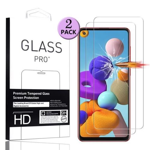XM [2 PC] pour Samsung Galaxy A21s Verre Trempé Film de Protection Vitre Tactile Anti-poussiere sans Bulle Ecran Protecteur