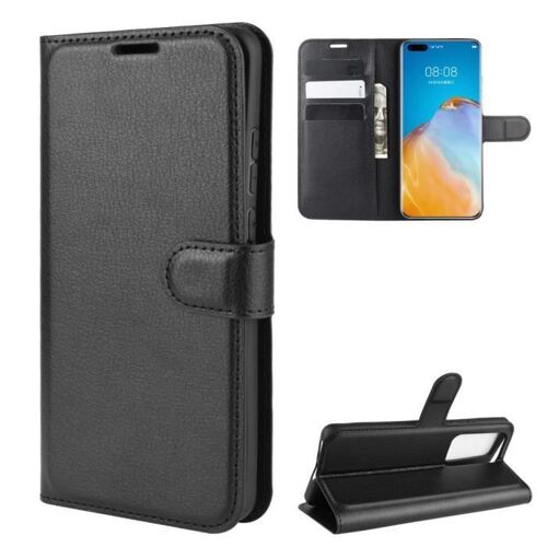 XM Pour Pour Huawei P40 Pro Housse Protection Antichocs PU Cuir avec Support et Fentes pour Cartes -noir