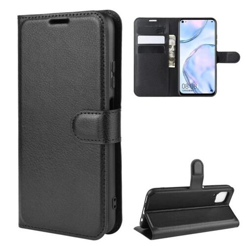 XM Pour Pour Huawei P40 Lite Housse Protection Antichocs PU Cuir avec Support et Fentes pour Cartes -noir