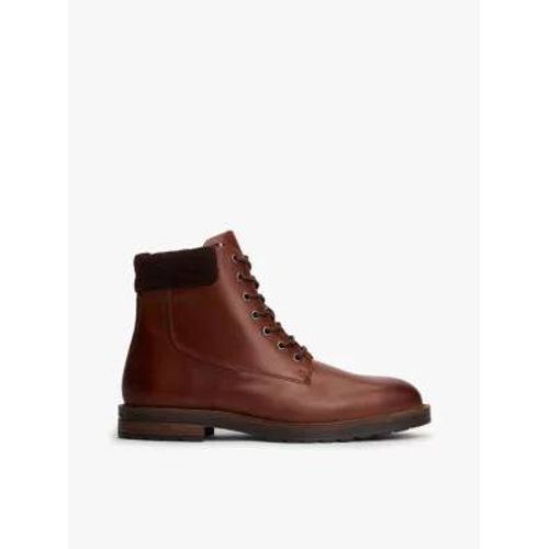 Bottes En Cuir Semelle Crantée