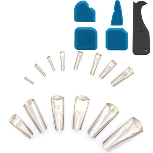 Xm 19 Pièces/Ensemble Outils De Grattoir À Calfeutrer Aciers Inoxydable Applicateur Fort Finition Dureté Verre Bouche De Colle Portable