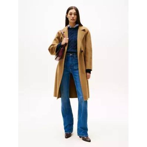 Jean Bootcut Poches Plaquées À Taille Haute