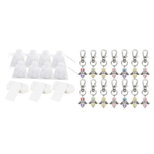 XM 25 ensemble de cadeaux de fête de mariage porte-clés ange avec cordon bonbons sacs mariage faveur invité Souvenir coffret cadeau
