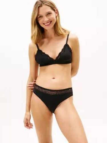 Culotte Brésilienne En Microfibre À Dentelle 