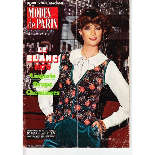 Modes De Paris  N° 1565 : Le Blanc 1979, Lingerie, Draps, Chemisiers