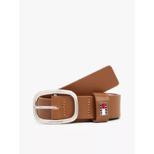Ceinture En Cuir À Boucle Ovale À Logo