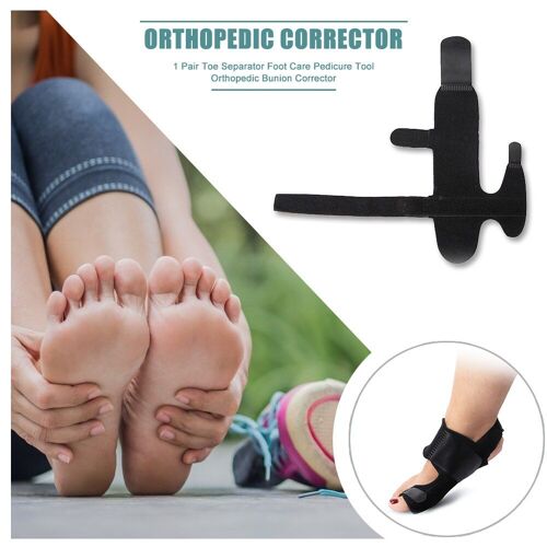 Xm 2 Pièces Respirant Séparateur D'orteils Matériel De Plongée Orthopédique Bunion Correcteur Enveloppement Pied Civière Soins Outils Noir 39x37cm
