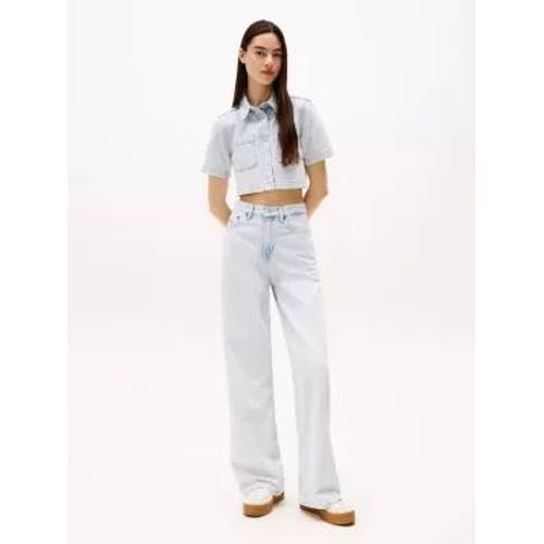 Jean Claire Jambe Ample Taille Haute