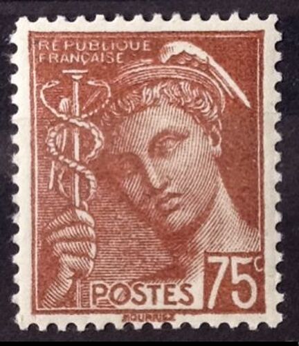 Mercure 75c Brun-Rouge (Impeccable N° 416a) Neuf** Luxe (= Sans Trace De Charnière) - Cote 9,50 - France Année 1938 - N28790