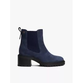 Bottines Chelsea Crantées Talon Carré