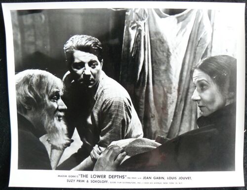 Jean Gabin * Les Bas Fonds * Jean Renoir - 1936 - 1 Photo D'exploitation Originale Usa * Petite Affiche De 20*25 Cm * Louis Jouvet ; Junie Astor, Vladimir Solokoff, Suzy Prim * Maxime Gorky
