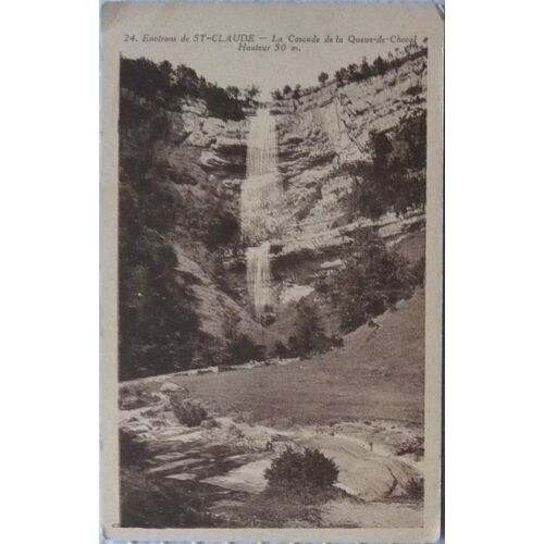 Carte Postale Ancienne - 24 - Environs De St-Claude - La Cascade De La Queue-De-Cheval - Hauteur 50m
