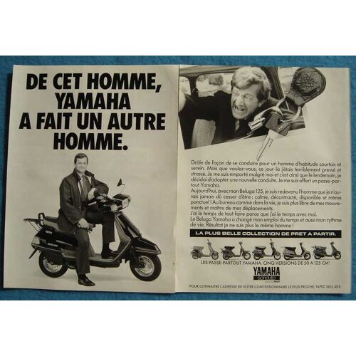 Publicité Papier - Scooter Yamaha 125 Beluga De 1990