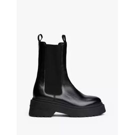 Bottines Chelsea En Cuir Semelle Crantée