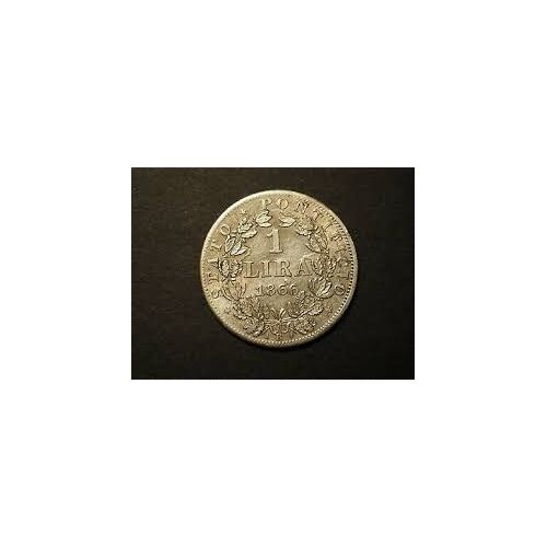 Pièce Monnaie Argent 1 Lira Etats Pontificaux - Pie Ix - Pontifex Maximus - Italie 1866 - 5 G - 23,3 Mm