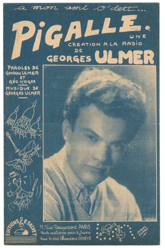 Pigalle (Georges Ulmer / Léo Koger) / Partition Originale 1945 (Illustration: Jacques Faizant)