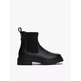 Bottines Chelsea En Cuir Effet Grain Fin