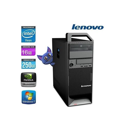 LENOVO THINKSTATION S20 XEON E5640Xeon-67 GHz 16 Go 250 Go Go DVD NVIDIA QUADRO 2000 Microsoft Windows 7 Professional 64-bit Edition Clavier+souris compatible AZERTY