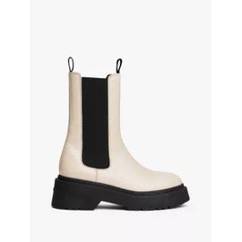 Bottines Chelsea En Cuir Semelle Crantée