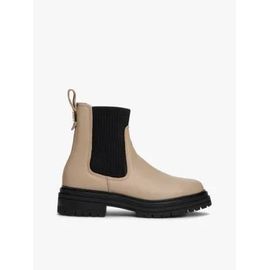Bottines Chelsea En Cuir Effet Grain Fin