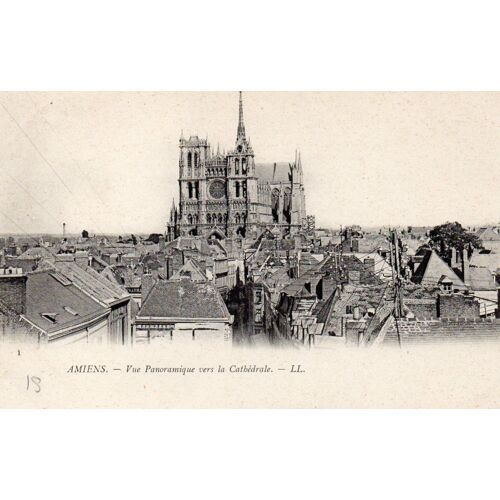 Carte Postale Ancienne - Amiens - Vue Panoramique Vers La Cathédrale