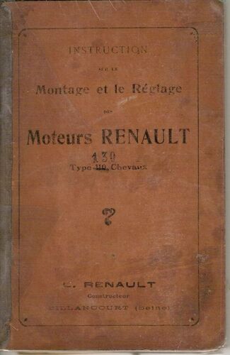 Instruction Sur Le Montage Et Le Réglage Des Moteurs Renault