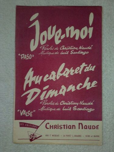 "Joue-Moi"  (Paso)  Et  "Au Cabaret Du Dimanche"  (Valse)  De Christian Naudé Et Luis Santiago