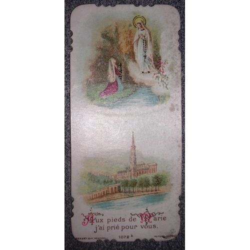 Image Pieuse Au Pied De Marie J'ai Prié Pour Vous 22 Aout 1906