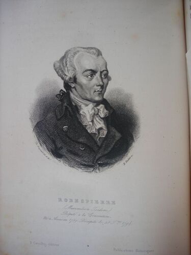 Gravure 19e Siècle (1845) Robespierre