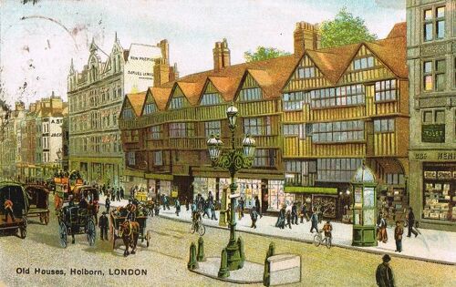 Carte Postale Ancienne, Royaume Uni - Grande Bretagne, London - Londres, Holborn, Old Houses