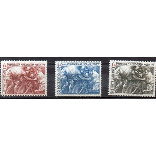 Vatican Timbres Centenaire De La Croix Rouge 1963