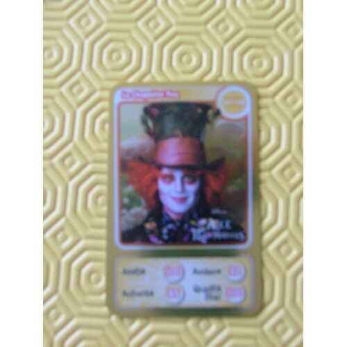Cartes Disney Auchan Or Dorée Gold N°167 Chapelier Fou