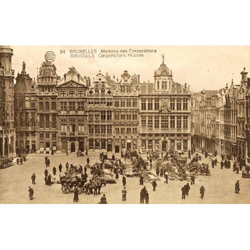 Carte Postale Ancienne, Belgique, Bruxelles, Maison Des Corporations