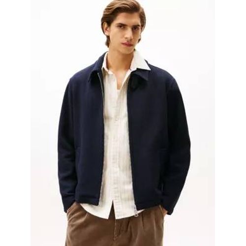 Veste Universitaire En Laine Mélangée Zippée