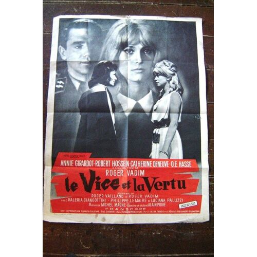 Affiche De Cinema / Le Vice Et La Vertu / Eo 1963 / De Vadim Avec Girardot
