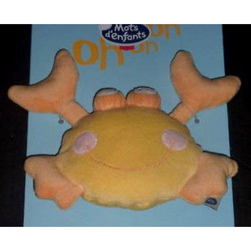 Doudou Crabe Jaune Mots D'enfants Siplec