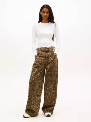 Jean Ample À Motif Léopard