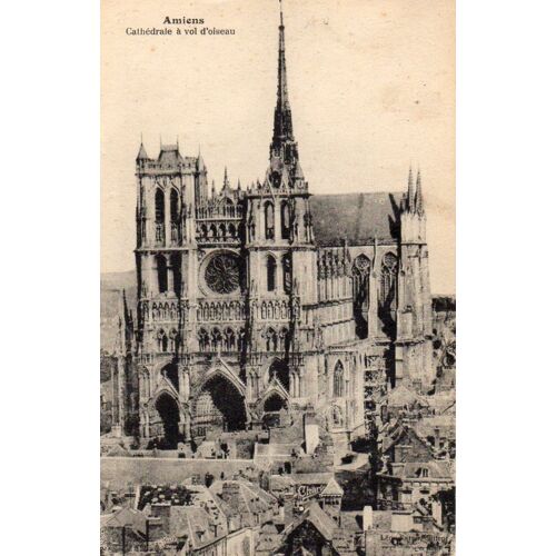 Carte Postale Ancienne - Amiens - Cathédrale À Vol D'oiseau