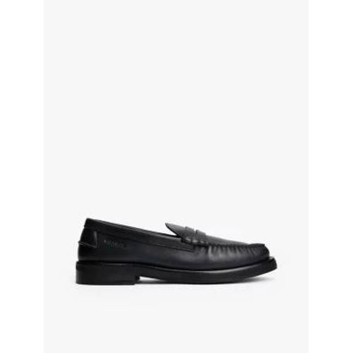 Mocassins En Cuir À Logo Estampé
