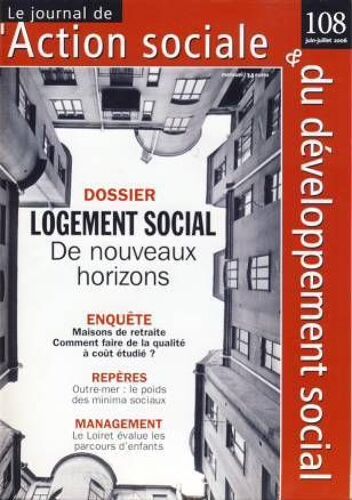 Journal De L'action Sociale Et Du Développement S.  N° 108