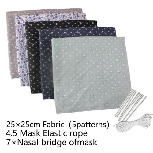 Xm Ensemble De Couverture Faciale Fait À La Main Bricolage Couverture Faciale En Tissu Artistique Imprimé À La Main Élastique Avec Du Fil Métallique