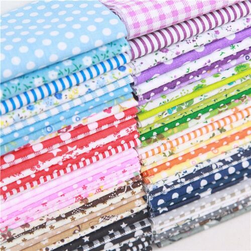 Xm 7 Pièces 50x50cm Coton Artisanat Tissu Bundle Patchwork Carrés Quilting Couture Bricolage Faire Visage Couverture Matériel Ensemble
