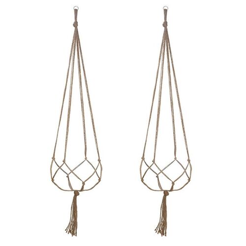XM 2 pièces 100% fait à la main macramé plante cintre porte-plante fleur/pot cintre pour décoration murale pays jardin mariage maison