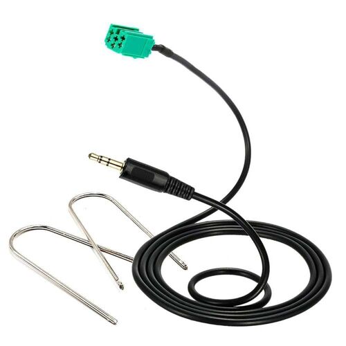 XM Kit Aux cordon connecteur 6 broches Jack 3.5mm rayon + clés Renault MP3 Clio Megane mise à jour liste ligne aux IN adaptateur à