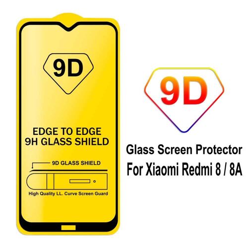 Xm Protecteur D'écran Pour Xiaomi Redmi 8/8a Verre Trempé Premium 9h 2.5d 03mm Film Anti Choc Rayures Avant Bord Noir