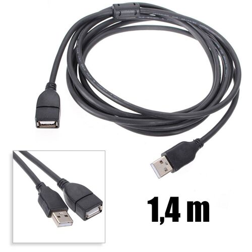 XM câble prolongateur USB HEMBRA MACHO PARA IMPRESORA EXTENSION 14 m universel 2.0 14 m nègre Univ tipo A alargador type