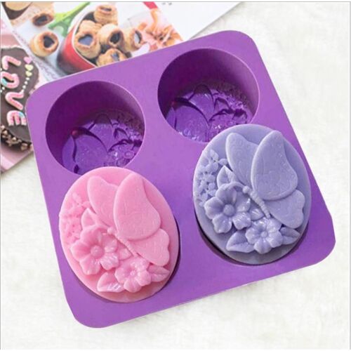 Xm Moule À Savon Papillon En Silicone 18.5*16.5cm Bricolage Fait À La Main Ustensiles De Cuisson Dessert Décoration Cookies Pochoir De Fondant