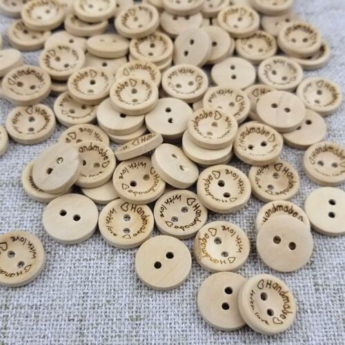 XM Accessoires de couture en bois 15mm 2 trous \